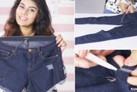 DIY Shorts Fail? Watch Her Brilliant Fix for Crooked Jeans!