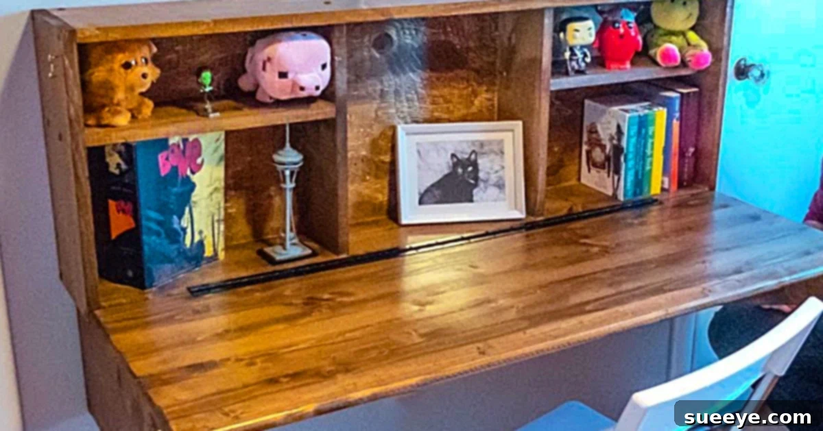 Craft Your Own Fold-Away Wall Desk - Sueeye