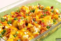 Loaded Cheesy Bacon Ranch Potato Bake