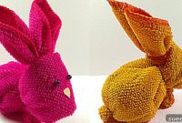 Turn A Washcloth Into An Adorable Easter Bunny
