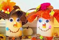 Easy Dollar Tree Scarecrow Mason Jar Craft