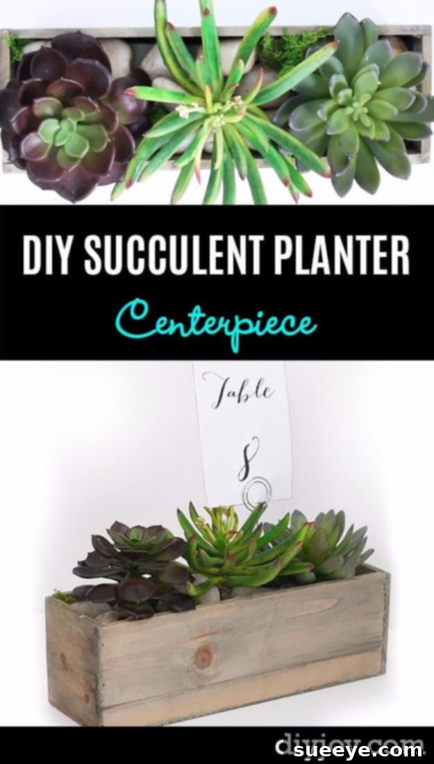DIY Succulent Planter Centerpiece for Kitchen Tables Chic DIY succulent planter centerpiece featuring various succulents in a decorative container