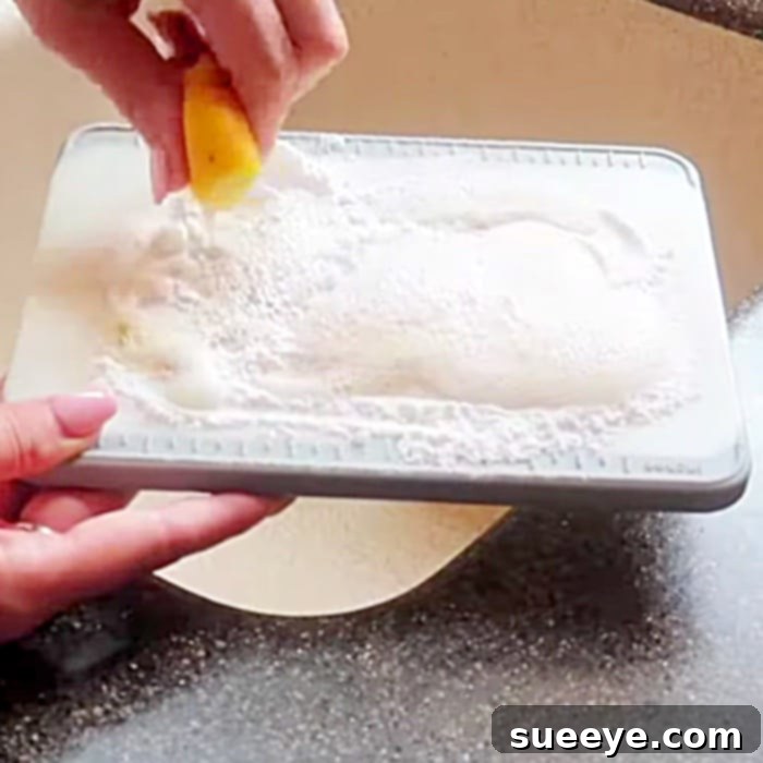 Revitalize Your Plastic Cutting Board 2 How To Clean A Plastic Cutting Board - Kitchen Hacks - Cleaning Hacks - Easy Kitchen Hacks - Cleaning Tips - All Natural Home Cleaners