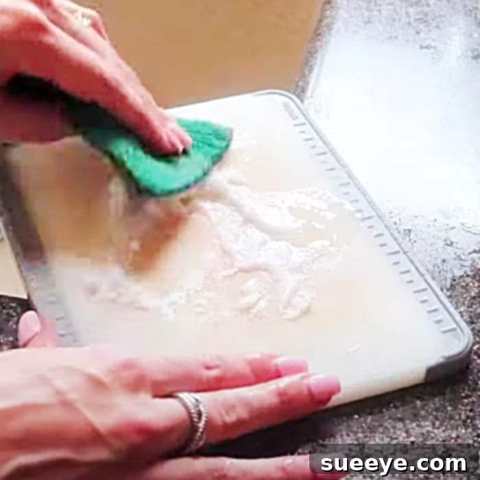 Revitalize Your Plastic Cutting Board 3 How To Clean A Plastic Cutting Board - Kitchen Hacks - Cleaning Hacks - Easy Kitchen Hacks - Cleaning Tips - All Natural Home Cleaners