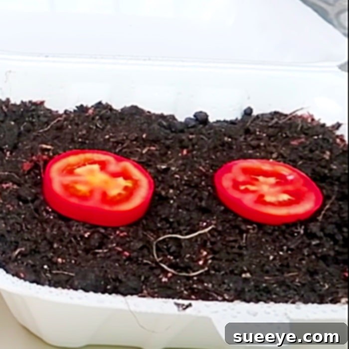 Upcycled Bottle Tomato Gardens 2 Image showing young tomato seedlings in small pots, ready for transplanting.