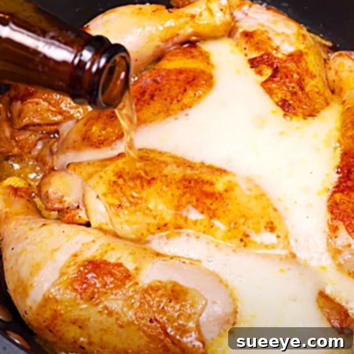 Effortless One-Pan Beer Chicken Feast 3 One Pan Chicken Beer Recipe - Easy Way To Make Beer Chicken - Easy Dinner Ideas with rich caramelized sauce