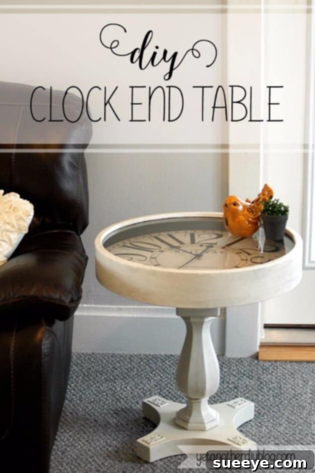 DIY Pedestal Clock End Table DIY Pedestal Clock End Table