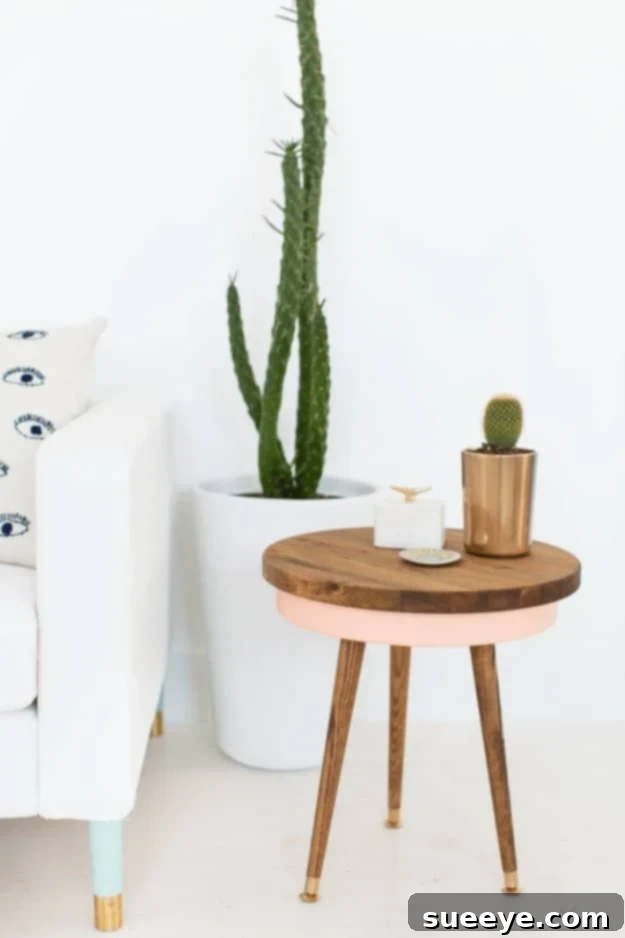 DIY Mid Century Side Table DIY Mid Century Side Table