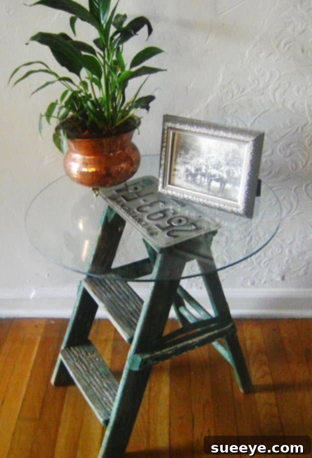 Step Ladder Side Table Step Ladder Side Table