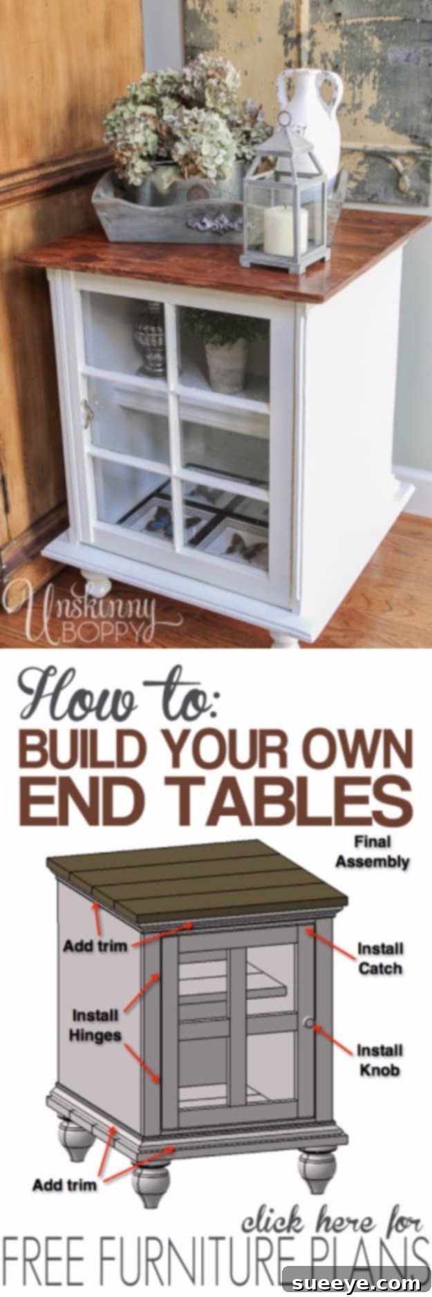 Homemade End Table From Old Windows Homemade End Table From Old Windows