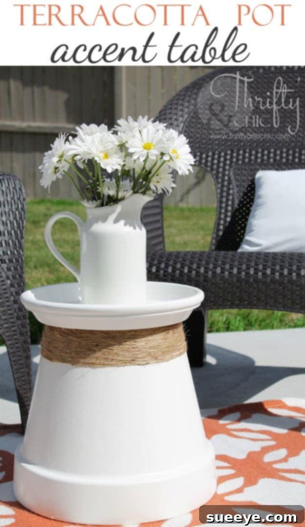 Terracotta Pot Accent Table Terracotta Pot Accent Table