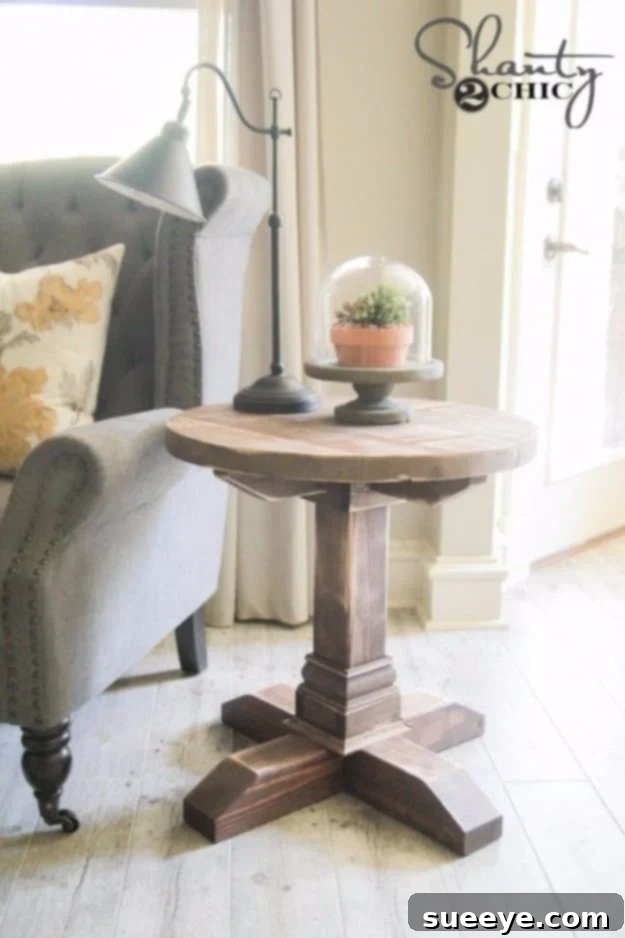 DIY Round Side Table DIY Round Side Table