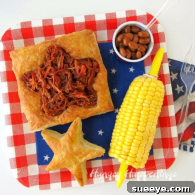 Patriotic Puff Pastry BBQ Recipe - Star Shaped Treats Patriotic Puff Pastry BBQ Recipe - Festive 4th of July Appetizer