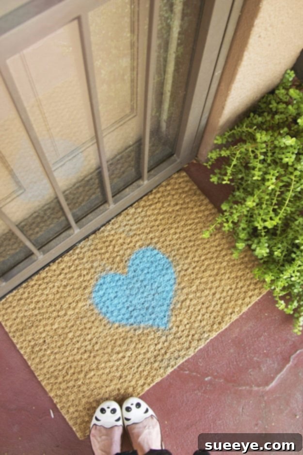 Painted Heart Doormat Painted Heart Doormat, a sweet and loving design for your home