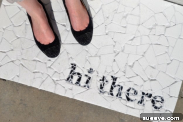 Tile Mosaic Doormat Tile Mosaic Doormat, an artistic and highly durable custom entrance piece