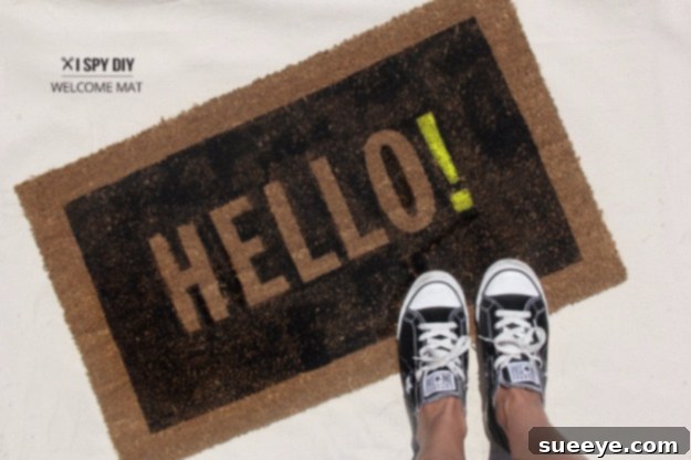 Hello Welcome Mat Hello Welcome Mat with bold, friendly typography