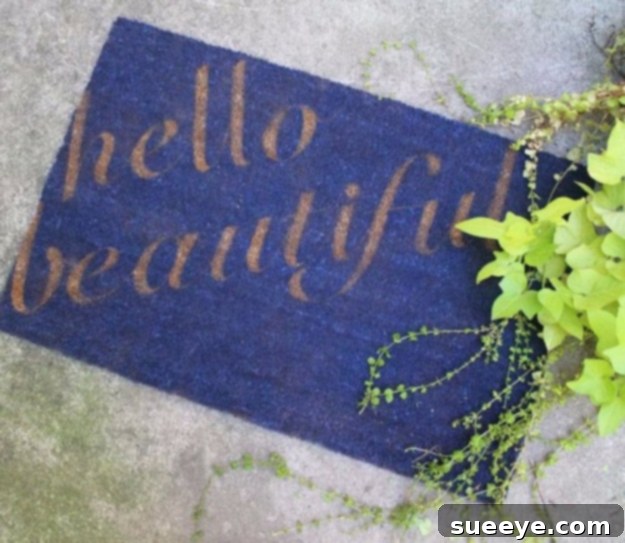 Hello Beautiful Doormat Hello Beautiful Doormat, an uplifting and welcoming greeting
