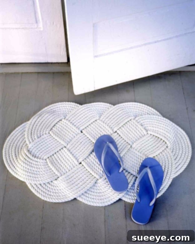 Braided Doormat Braided Doormat made from natural fibers, adding a rustic touch