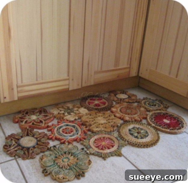 Straw Trivet Doormat Straw Trivet Doormat, a creative and budget-friendly upcycled mat