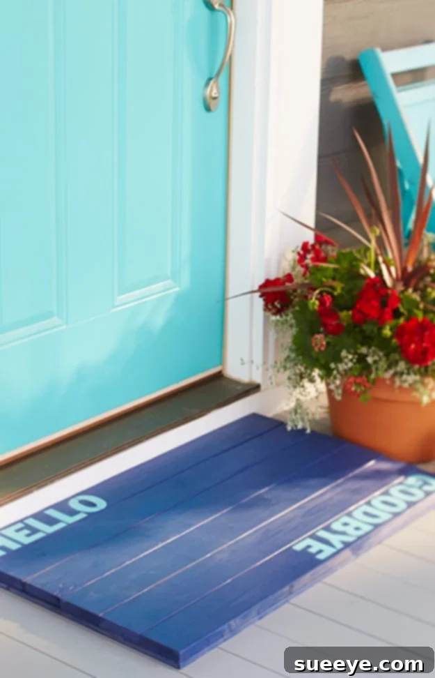 Plank Style Mat Plank Style Welcome Mat, a modern and durable wooden doormat design