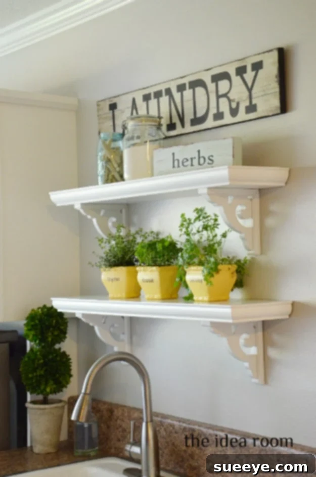 Stylish decorative shelves for enhancing specific room aesthetics and storage