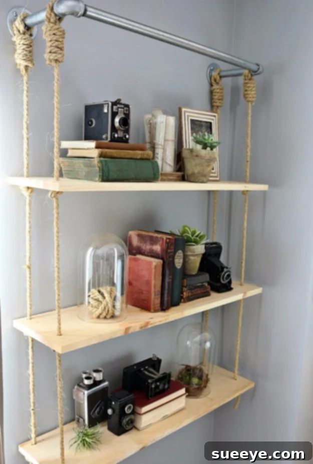 Classic and durable DIY wood shelves for versatile home storage