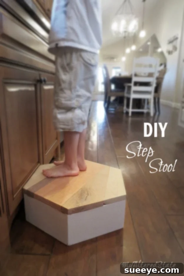 DIY Geometric Step Stool Design DIY Geometric Step Stool Design