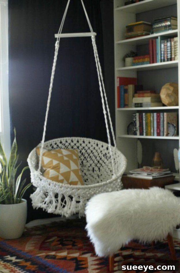DIY Hanging Macrame Chair Boho Decor DIY Hanging Macrame Chair Boho Decor