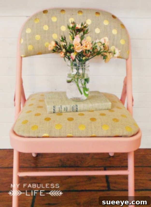 Drab To Fab Folding Chairs Makeover Drab To Fab Folding Chairs Makeover