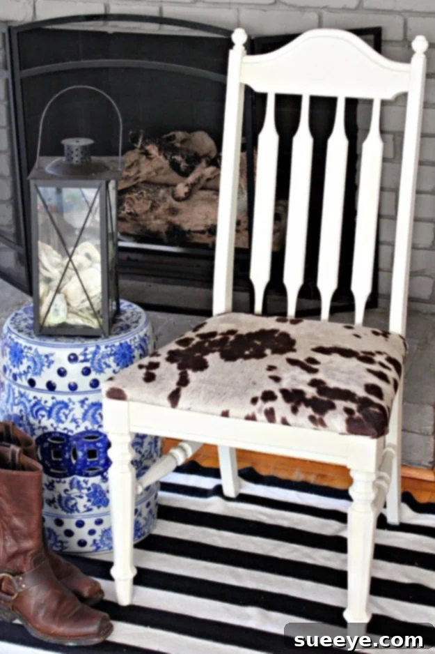 Udder Madness Animal Print Chair Makeover Udder Madness Animal Print Chair Makeover