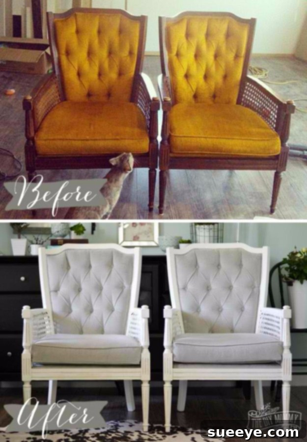 Vintage Cane Chair Makeover Grey Velvet Vintage Cane Chair Makeover Grey Velvet