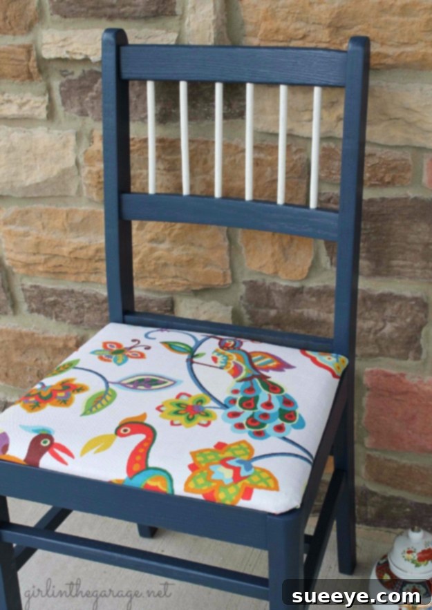 DIY Blue Bird Hand-Painted Chair Makeover DIY Blue Bird Hand-Painted Chair Makeover