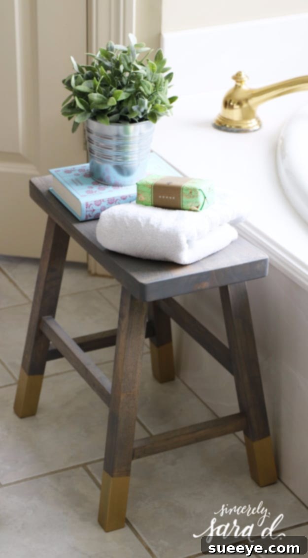 DIY Bathroom Stool Idea DIY Bathroom Stool Idea