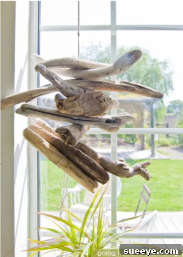 Rustic DIY Driftwood Wind Chime - Beach-Inspired Craft Rustic DIY Driftwood Wind Chime - Natural Coastal Decor for Soothing Sounds