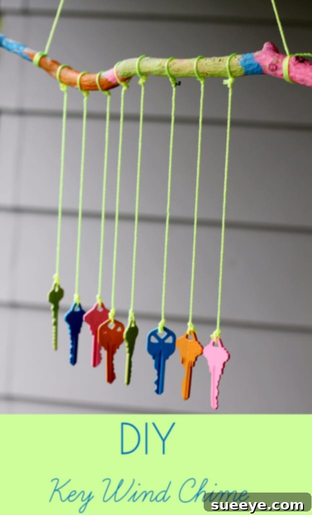 DIY Key Wind Chimes - Repurposed Metal Art DIY Key Wind Chimes - Upcycled Keys for a Rustic and Melodious Outdoor Decoration