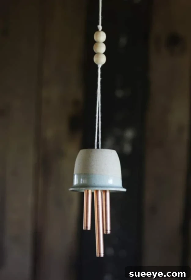 DIY Ceramic Copper Wind Chimes - Stylish Garden Decor DIY Ceramic Copper Wind Chimes - Stylish Garden Decor with Soothing Sounds