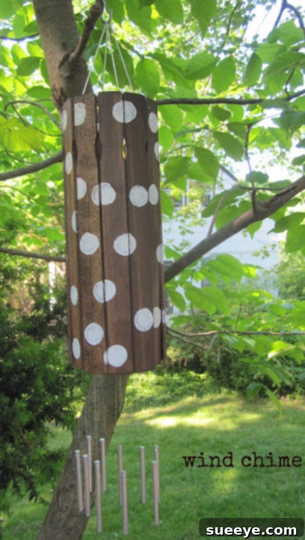 Painted Sticks Wind Chimes - Vibrant Garden Accent Painted Sticks Wind Chimes - Colorful and Natural Outdoor Art