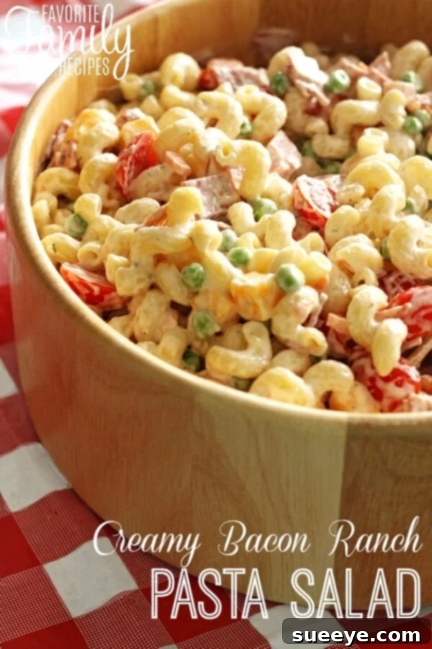 Delicious Bacon Ranch Pasta Salad for Potlucks Hearty Creamy Bacon Ranch Pasta Salad