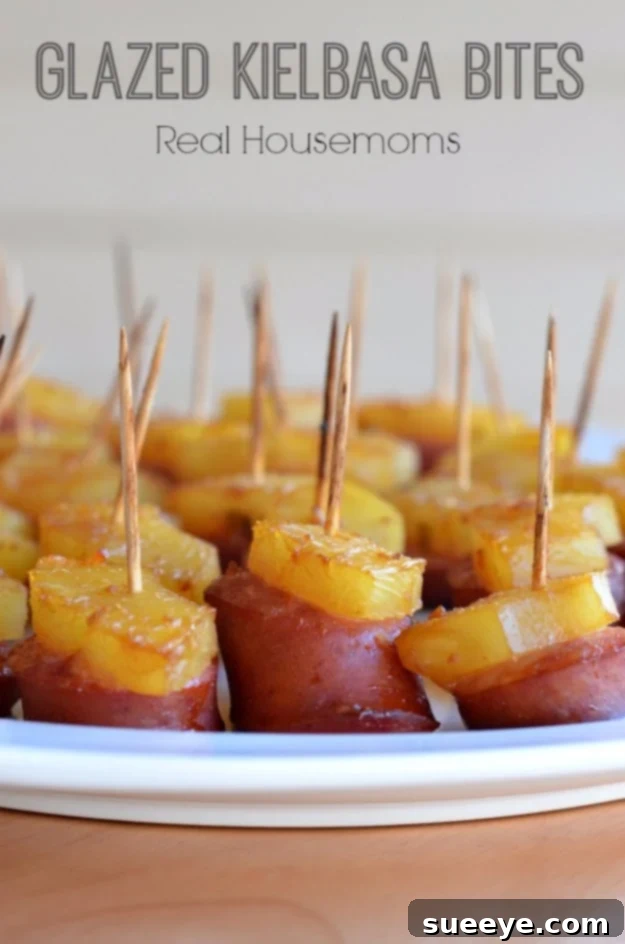 Easy Glazed Kielbasa Party Appetizers Sweet and Savory Glazed Kielbasa Bites