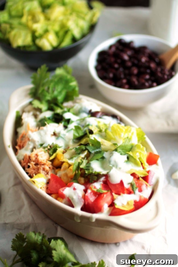 Easy Salsa Chicken Burrito Bowls for Entertaining Delicious Salsa Chicken Burrito Bowls