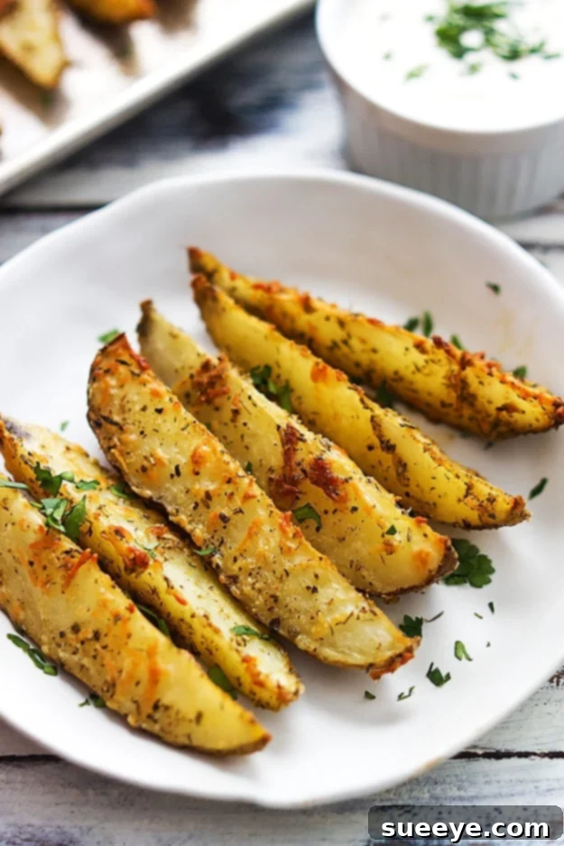 Easy Baked Garlic Parmesan Wedges for Parties Crispy Baked Garlic Parmesan Potato Wedges