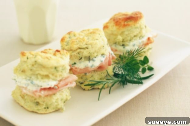 Elegant Herb Cheese Scones with Chive Cream Appetizer Savory Herb and Cheese Scones with Fresh Chive Cream