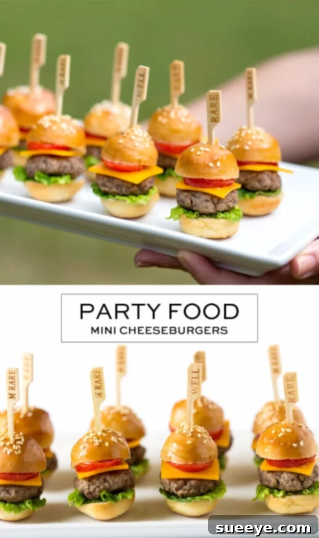 Crowd-Pleasing Mini Cheeseburger Party Food Cute Mini Cheeseburgers on Slider Buns