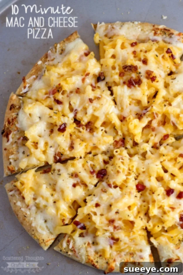 Quick & Easy Mac and Cheese Pizza Snack 10-Minute Mac and Cheese Pizza for Parties