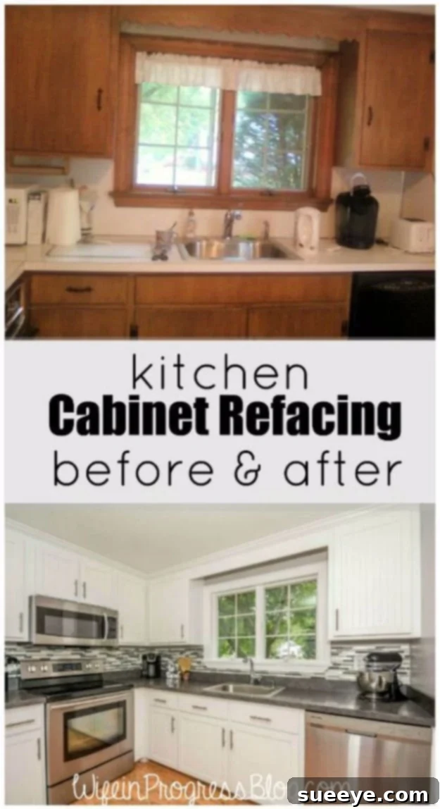 Kitchen Cabinet Refacing Project DIY Kitchen Makeover - Cabinet Refacing