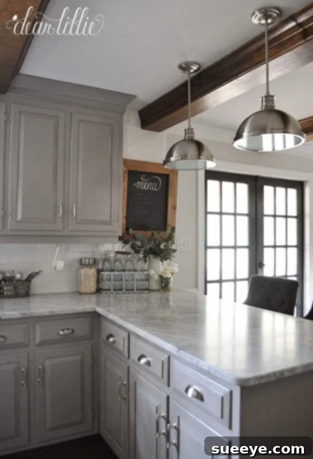 DIY Kitchen Makeover - Gray Themed Kitchen