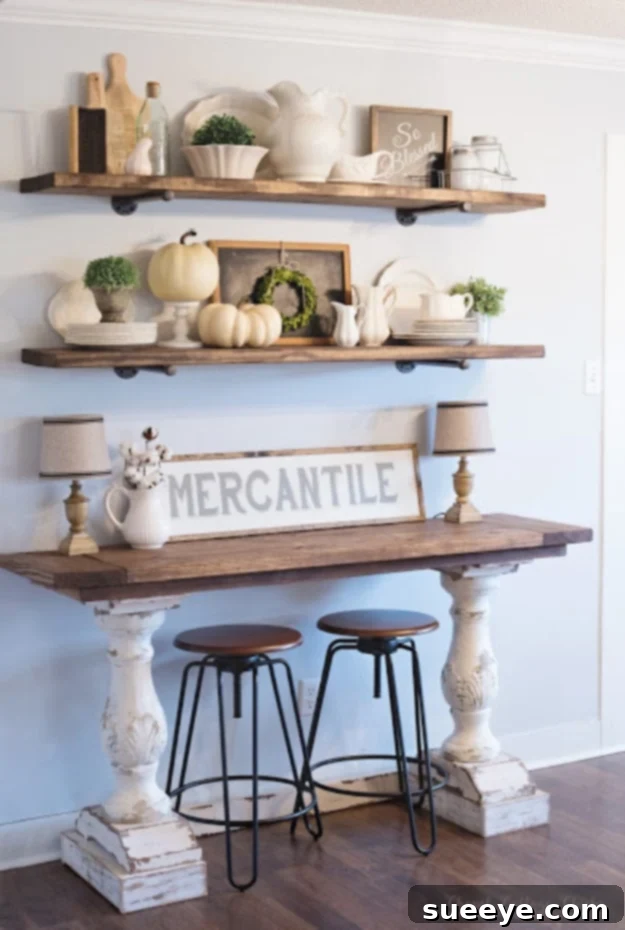 DIY Kitchen Makeover - Chippy Farmhouse Buffet