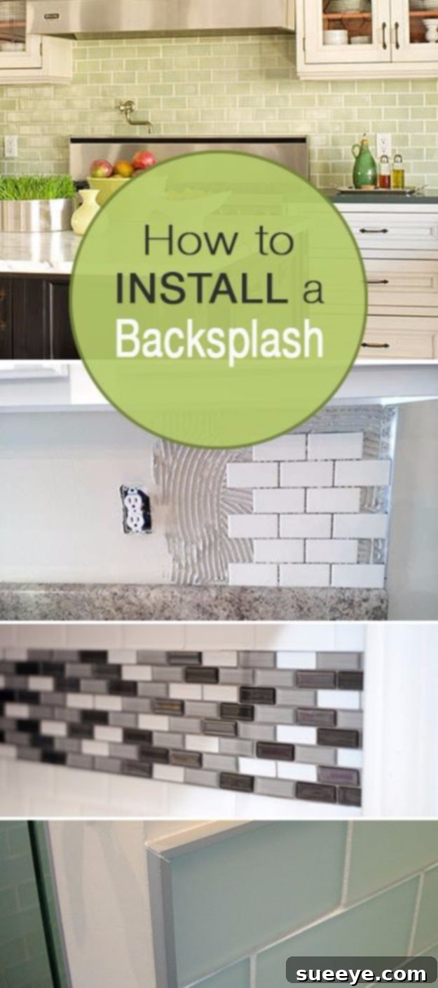 DIY Kitchen Makeover - Install Tile Backsplash