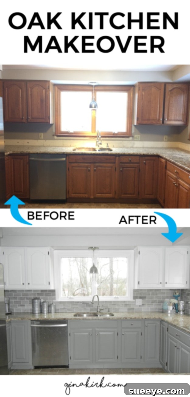 DIY Kitchen Makeover - Oak Kitchen Update