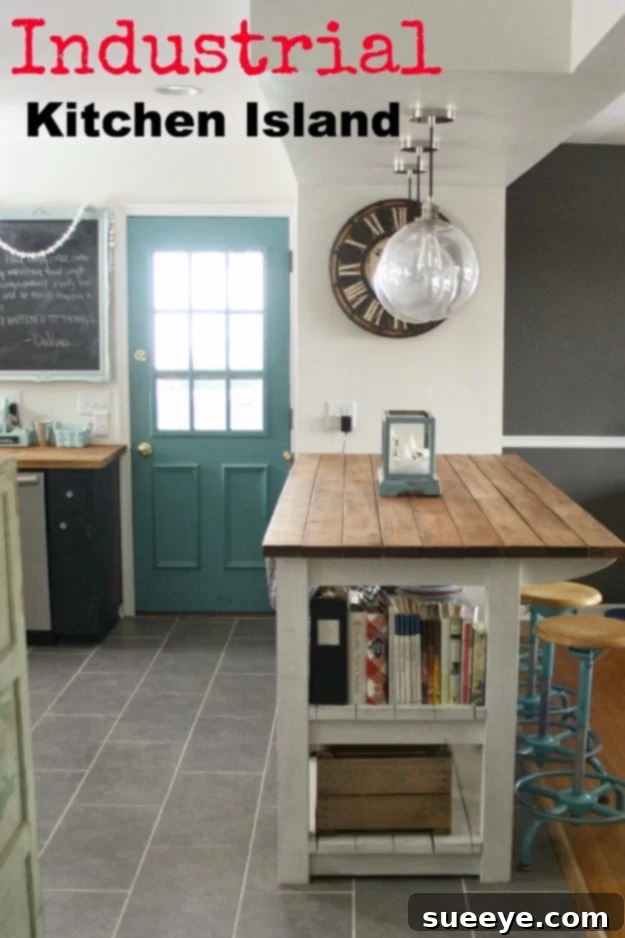 DIY Kitchen Makeover - Industrial Kitchen Island